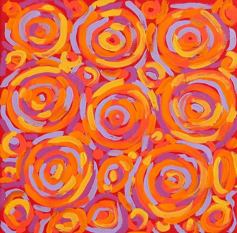 Selma Napanangka Tasman #2520/14 - Wanakiji Jukurrpa (Bush Tomato Dreaming)